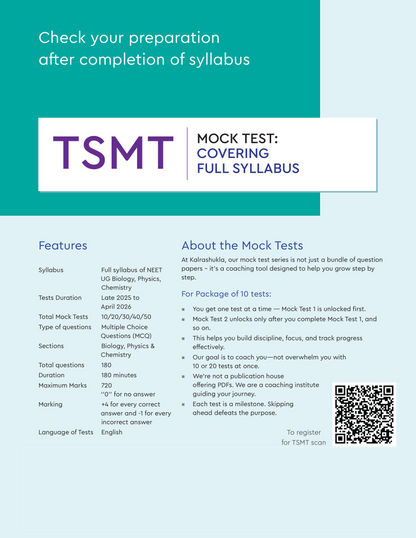 FREE MOCK TEST: COVERING FULL SYLLABUS NEET UG 2026