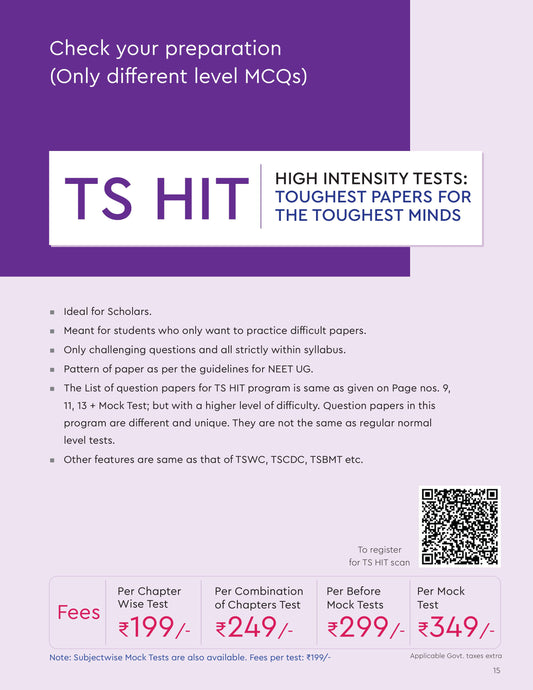 TS HIT HIGH INTENSITY TESTS TOUGHEST PAPERS FOR THE TOUGHEST MINDS NEET UG 2026 ONLINE