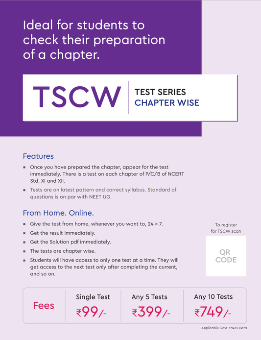 TSCW - TEST SERIES CHAPTER WISE UG 2026 NEET ONLINE