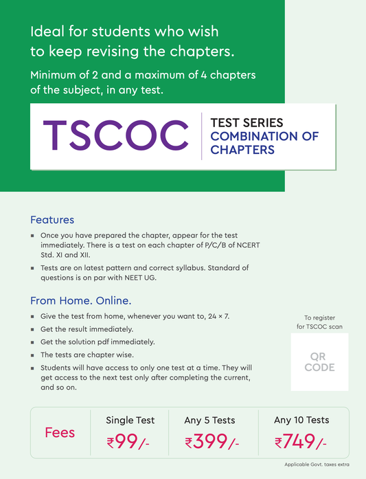 TSCOC - TEST SERIES COMBINATION OF CHAPTERS UG 2026 NEET ONLINE
