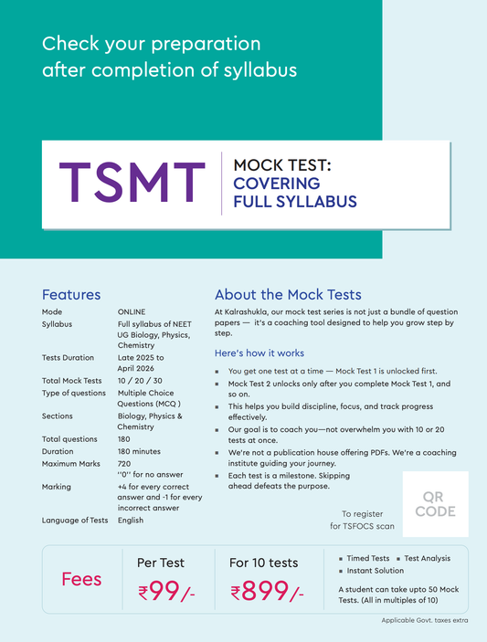 TSMT MOCK TEST: COVERING FULL SYLLABUS UG 2026 NEET ONLINE